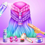 makeup game- hair salon artist android application logo